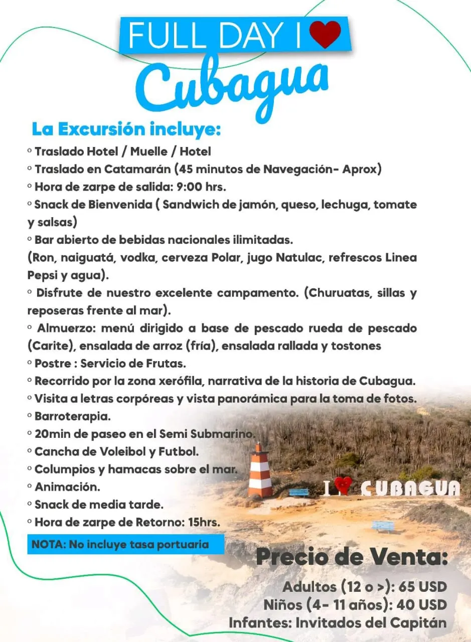 Full Day I Love Cubagua 